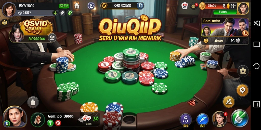 Tampilan gameplay seru dalam permainan QiuQiu di 8SVIP.