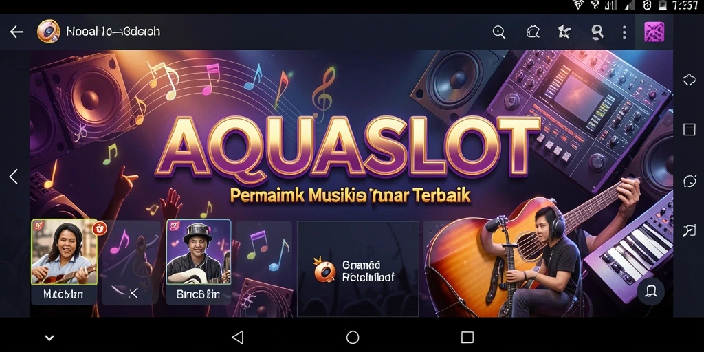 Tampilan gameplay AQUASLOT yang seru dan penuh warna.