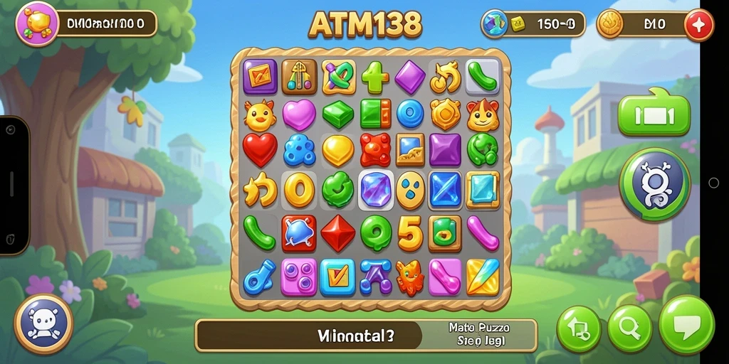 Tampilan gameplay seru dari ATM138 yang penuh warna.