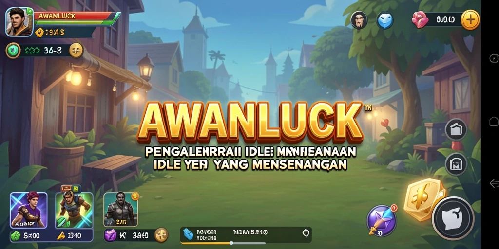 Tampilan gameplay AWANLUCK yang seru dan penuh warna.
