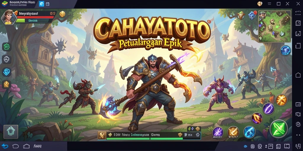 Screenshot utama gameplay CAHAYATOTO yang menampilkan aksi seru RPG.