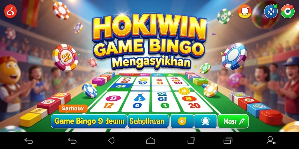 Tampilan gameplay Bingo HOKIWIN yang penuh warna dan menarik.