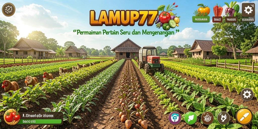 Tampilan menarik dari gameplay LAMPU777 dengan aktivitas bertani.