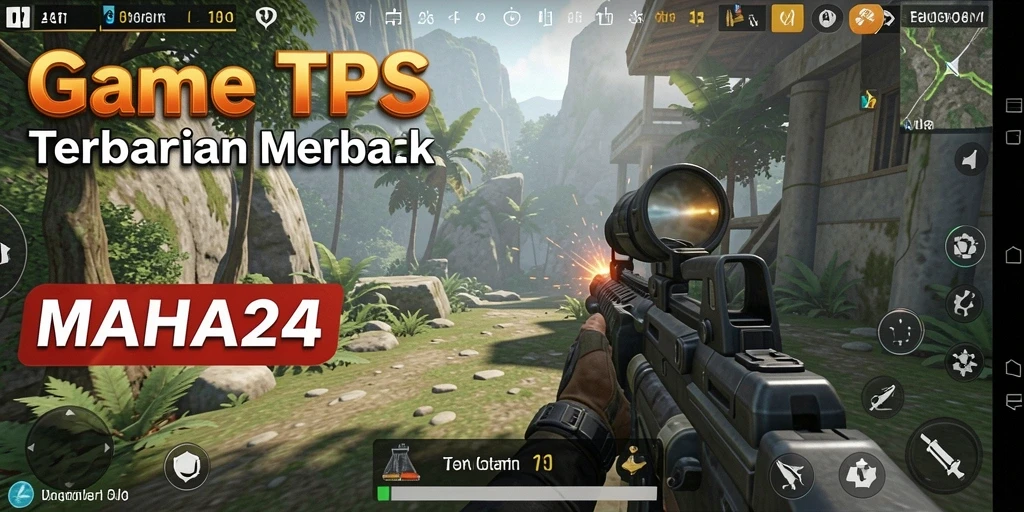 Screenshot gameplay MAHA24 menampilkan aksi seru dalam pertempuran TPS.