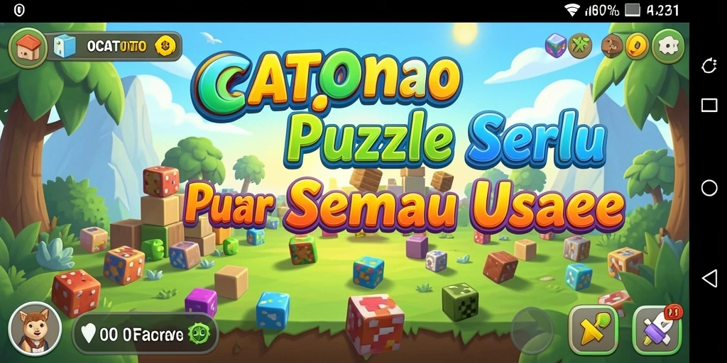 Screenshot gameplay OCATOTO menampilkan tingkat tantangan dari permainan Puzzle.