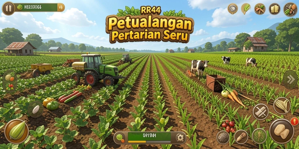 Tampilan gameplay menarik saat merawat tanaman dan hewan di RR44.