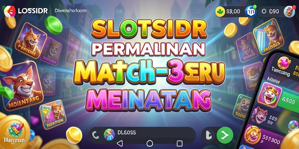 Screenshot SLOTSIDR menampilkan keseruan gameplay Match-3 yang menantang.