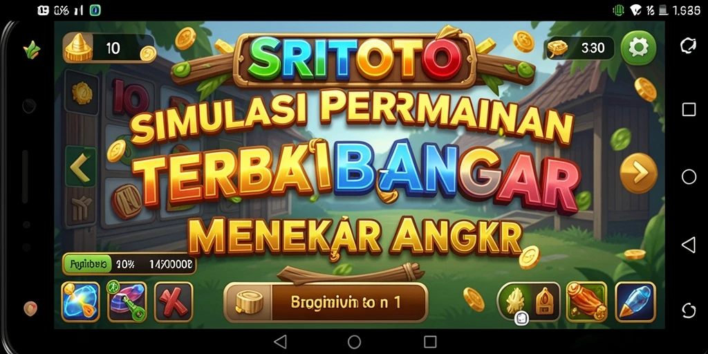 Tampilan gameplay menarik dari SRITOTO dengan fitur menebak angka.