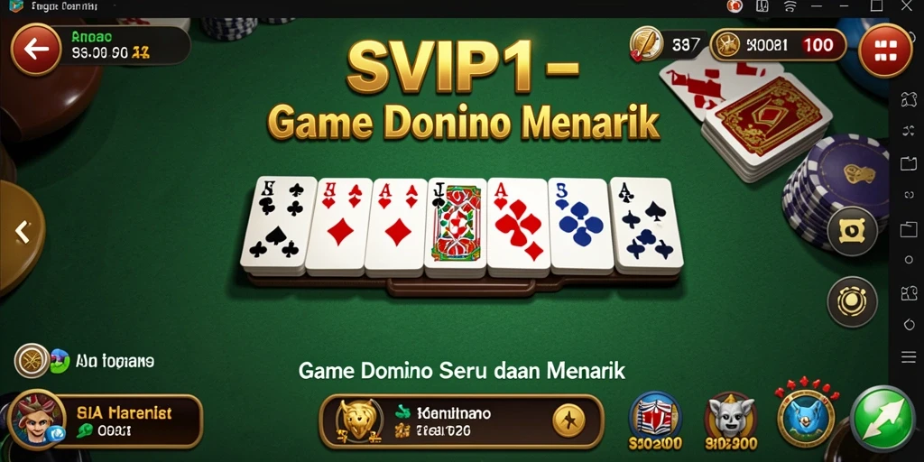Screenshot gameplay SVIP1 yang menampilkan aksi seru domino.