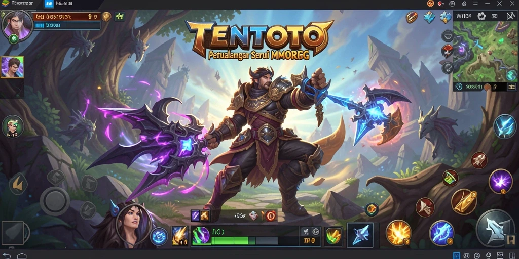 Screenshot gameplay TENTOTO yang menunjukkan aksi seru dalam petualangan MMORPG.